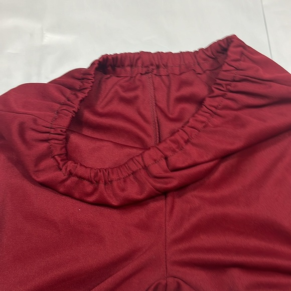 Pirate PANTS burgundy BLACK BOOT COVERS older boys stretchy waist 21”inseam pant - Picture 8 of 9